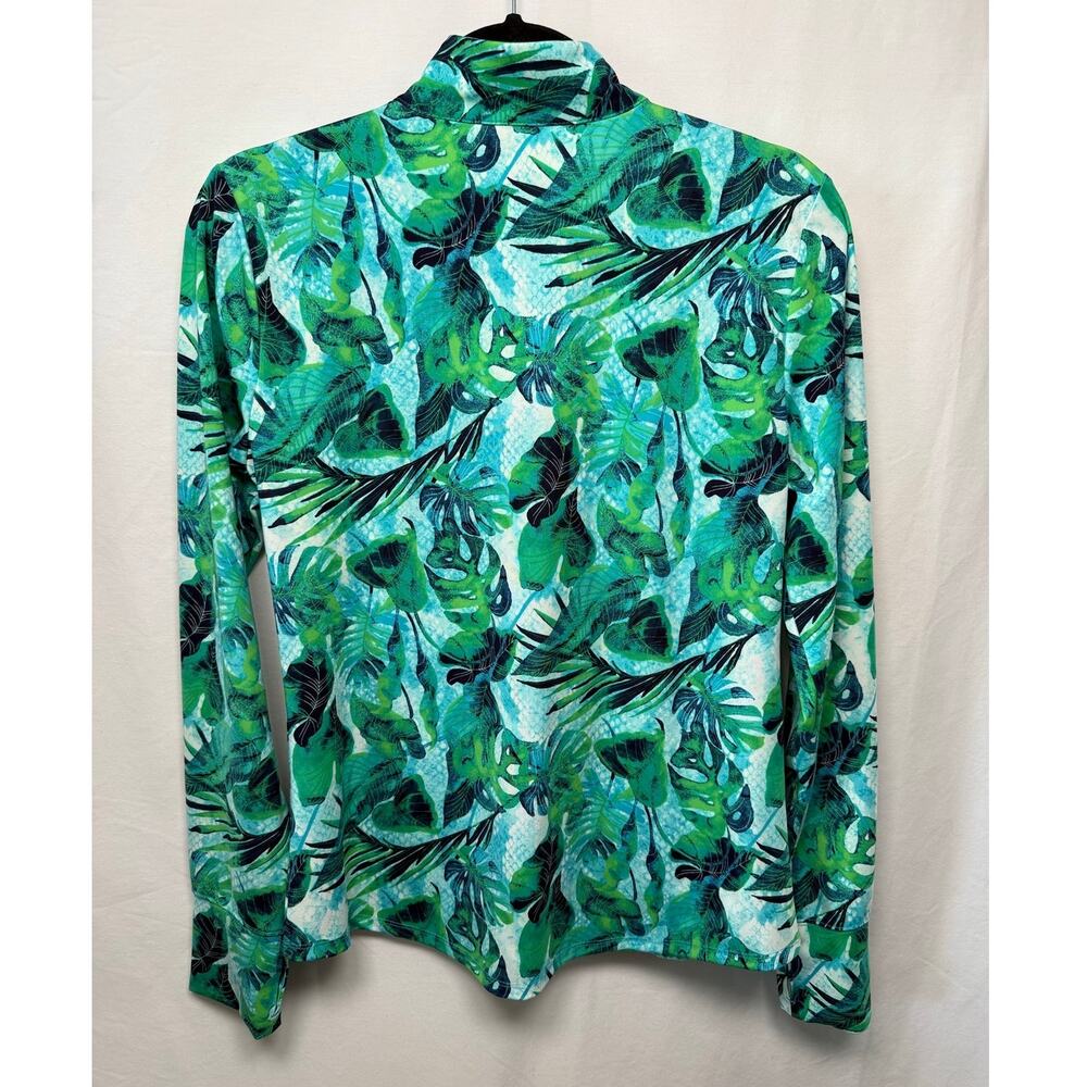 Tommy Bahama Golf Hawaiian Print Performance Full Zip Jacket, Size Large - Picture 2 of 4